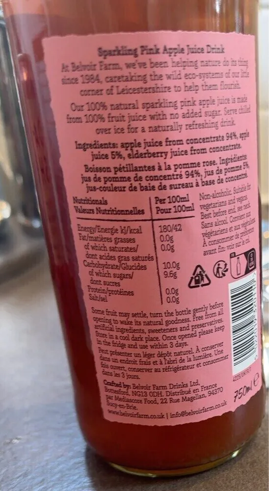 Sparkling Pink Apple Juice