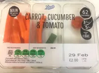Carrot, Cucumber and Tomato