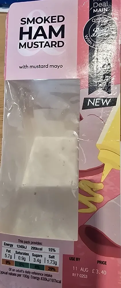 Smoke Ham Mustard Sandwhich