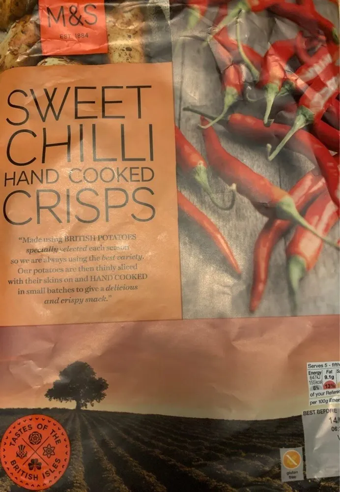 Sweet Chili hand cooked crisps