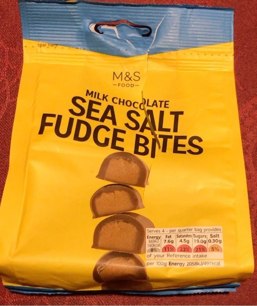 Sea salt fudge bites