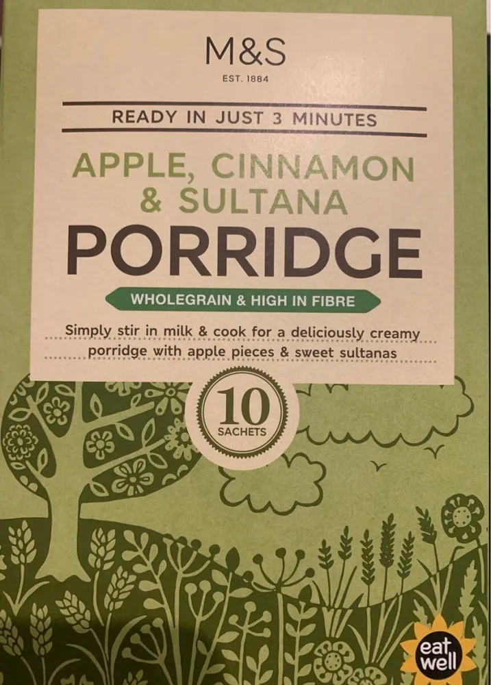 Apple, Cinnamon & Sultana Porridge