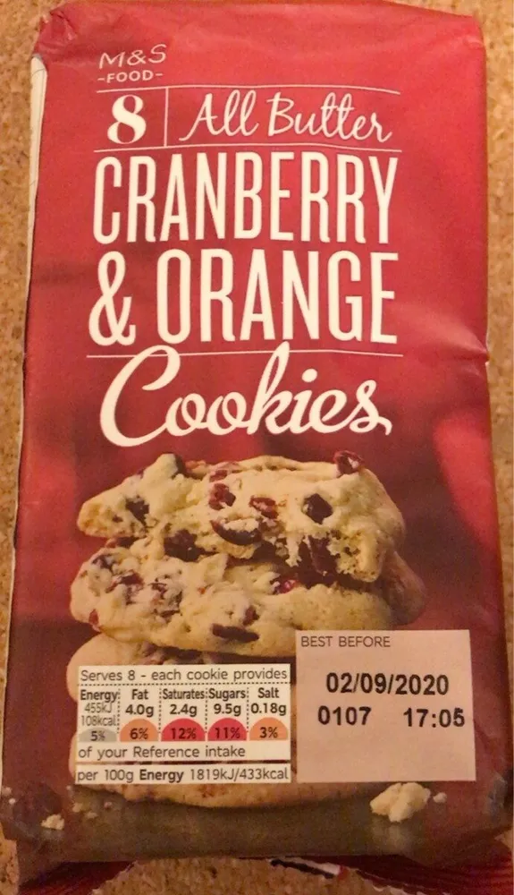 Cranberry & orange cookies
