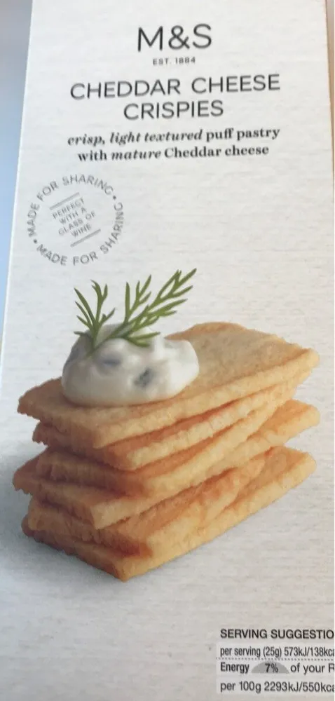 Cheddar cheese crispies