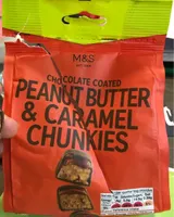 Chocolate coated peanut butter & caramel chinkies