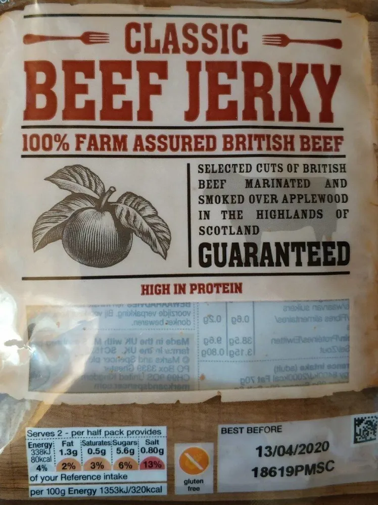 Classic beef jerky
