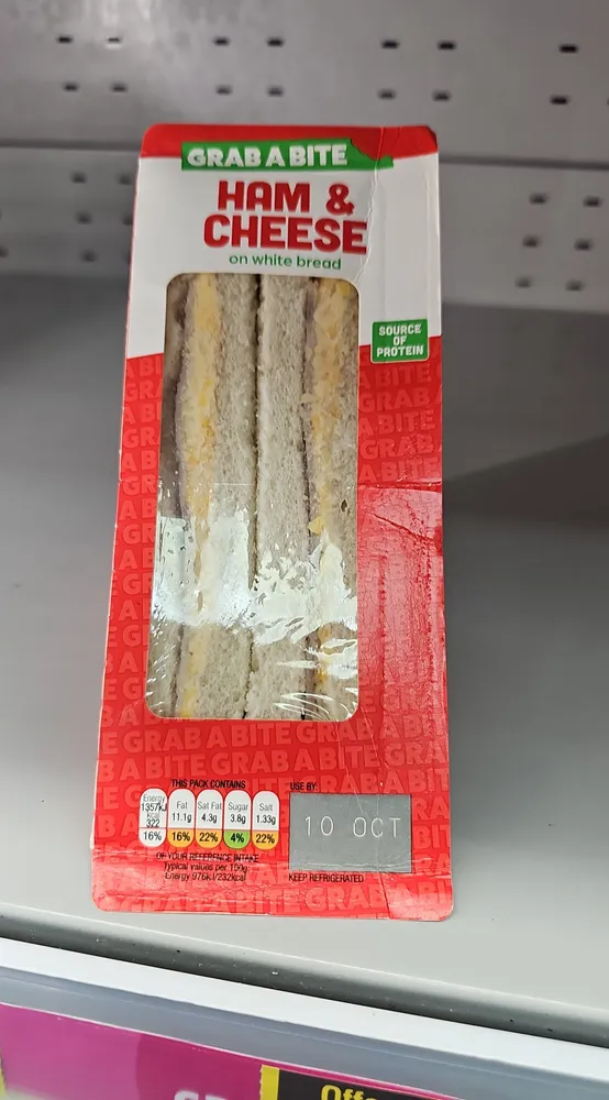 Ham and cheese sandwich