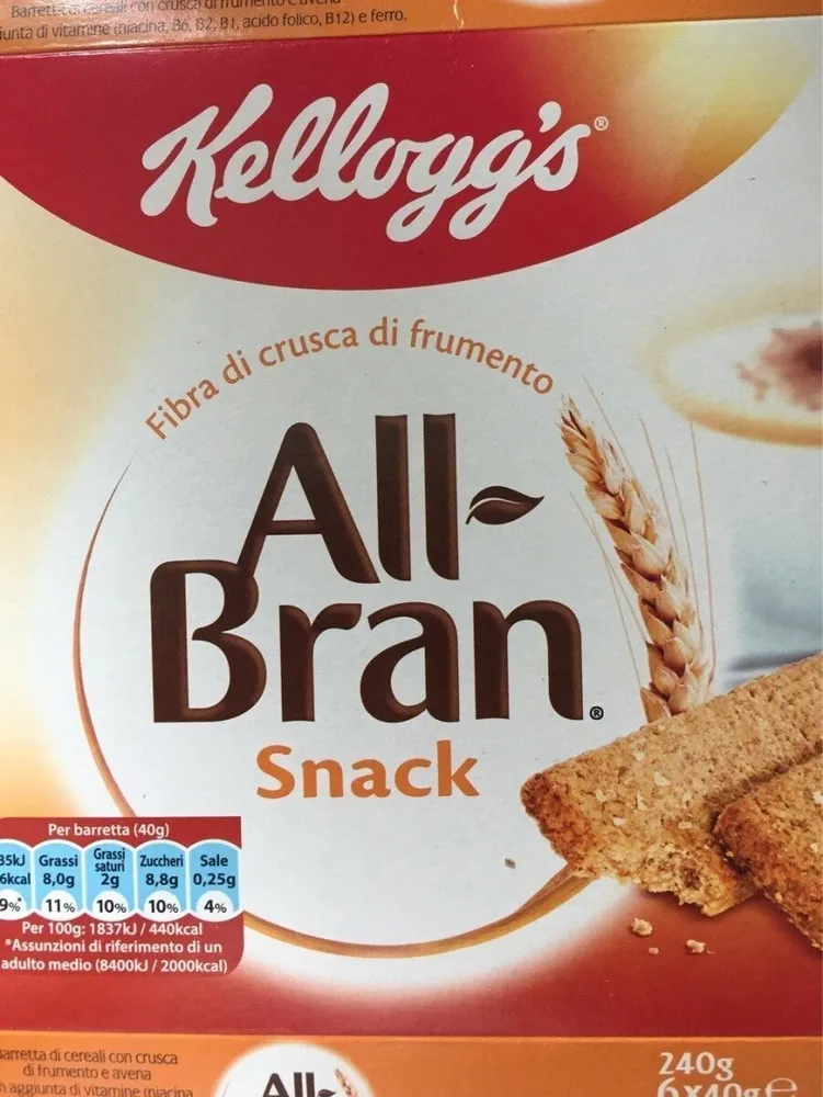 Kelloggs All Bran Nat Bar 40Gr