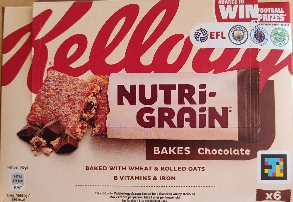 Nutri-Grain Choc Chip Breakfast Bakes 6 x imp