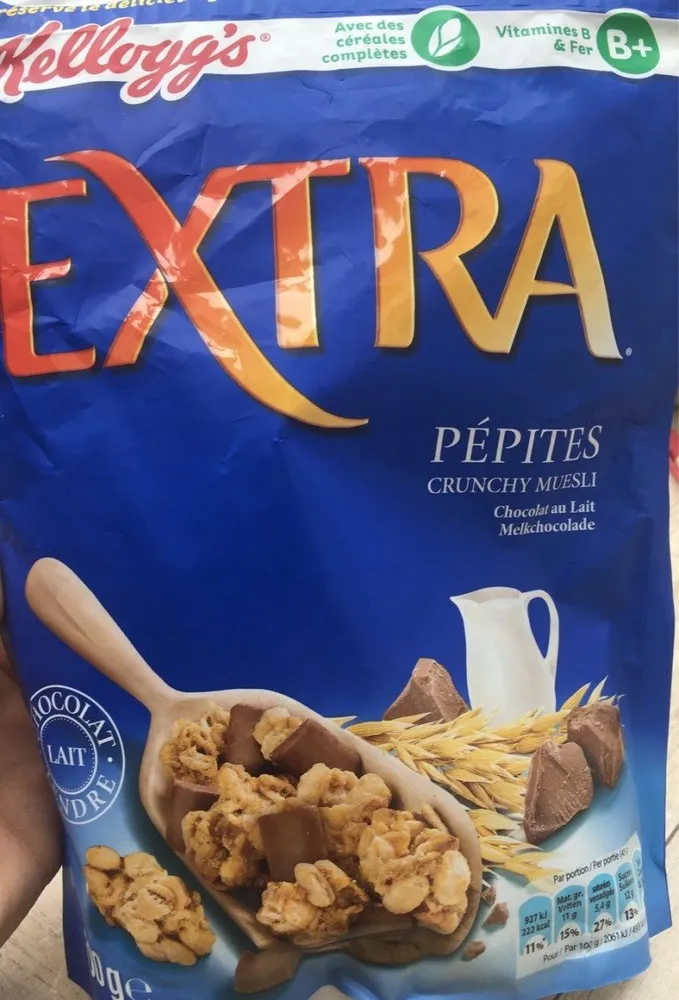 Extra pepites crunchy muesli chocolat au lat
