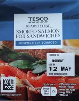 Smoked salmon for sandwiches