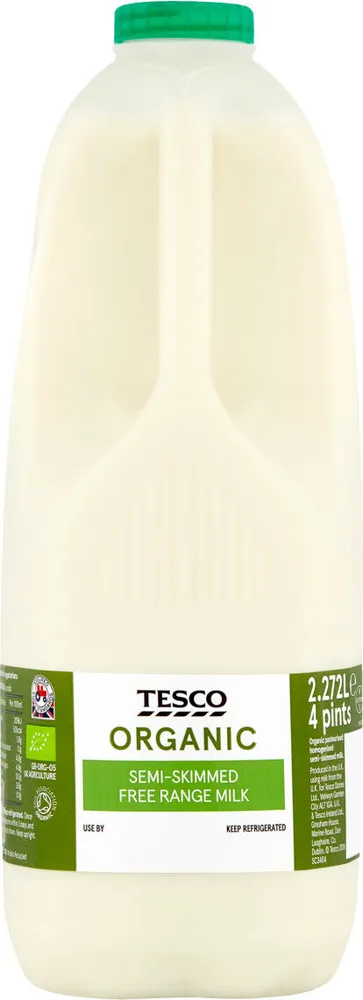 Organic Semi Skimmed Free Range Milk