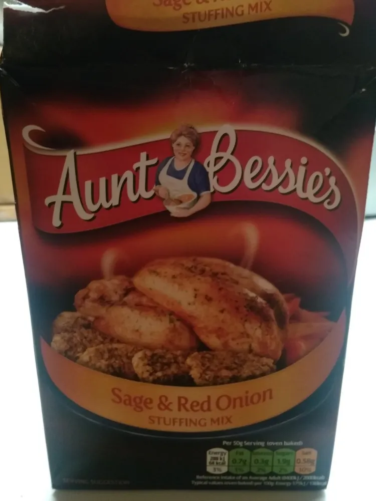 Aunt bessies sage and red onion stuffing mix