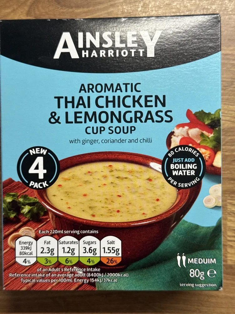 Aromatic Thai Chicken & Lemongrass Cup Soup