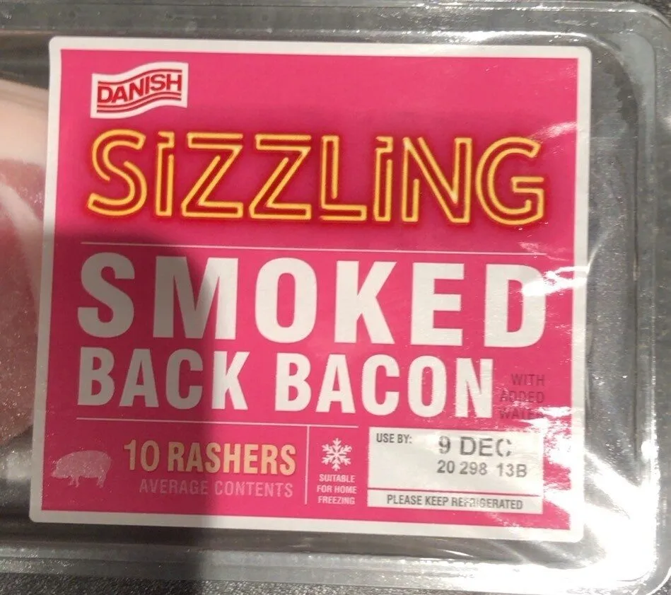 Sizzling smoked back bacon
