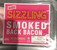 Sizzling smoked back bacon