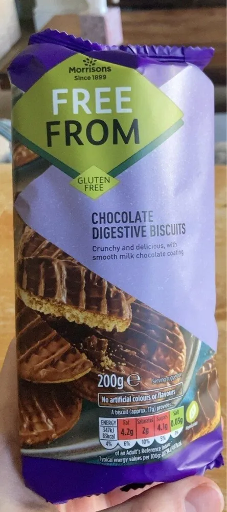 Free from chocolate digestive biscuits