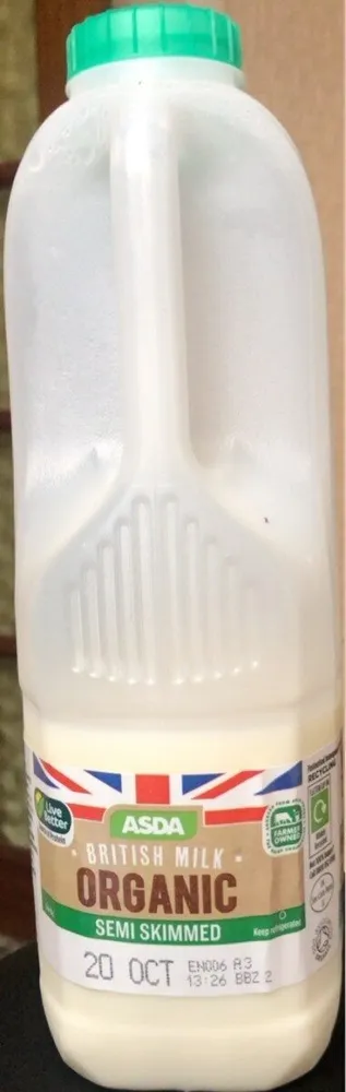 British milk organic semi skimmed