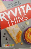 Ryvita Thins Ched & Pep Flatbread 125g