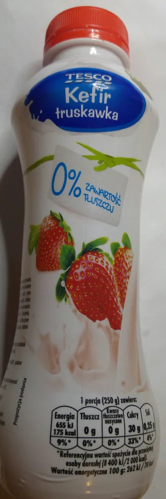 Kefir truskawkowy 0%