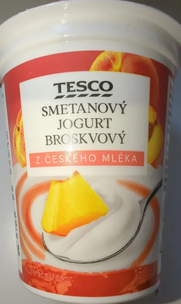 Smetanový jogurt broskvový