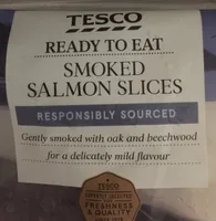 Smoked salmon slices