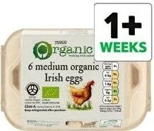 Tesco Organic Eggs Medium Box Of 6