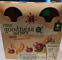Tesco Goodness Apple And Banana Fruit Slurpers 4X90g