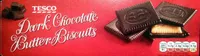 Dark chocolate butter biscuits