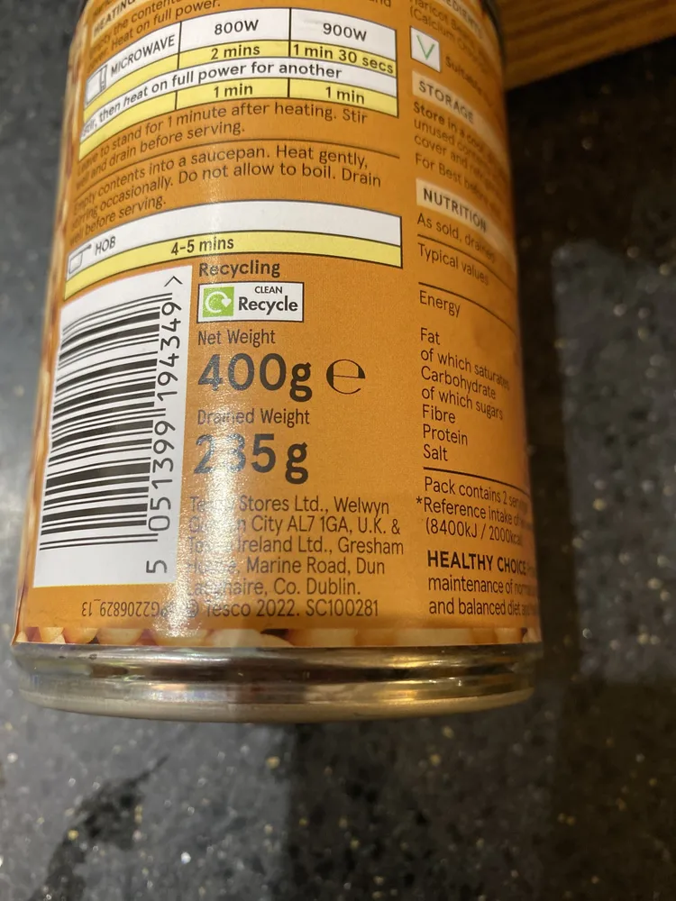 HARICOT BEANS IN WATER