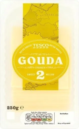 Tesco Gouda Slices 250G