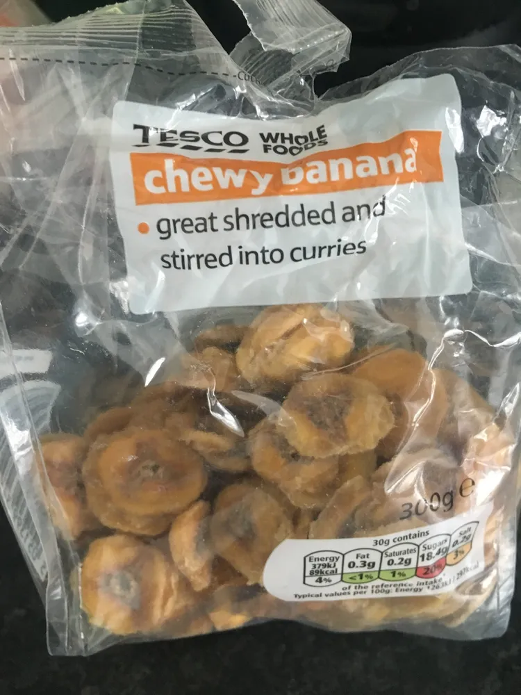 Tesco Wholefood Chewy Banana 300G