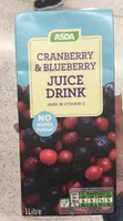 Cranberry and blueberry juice drink