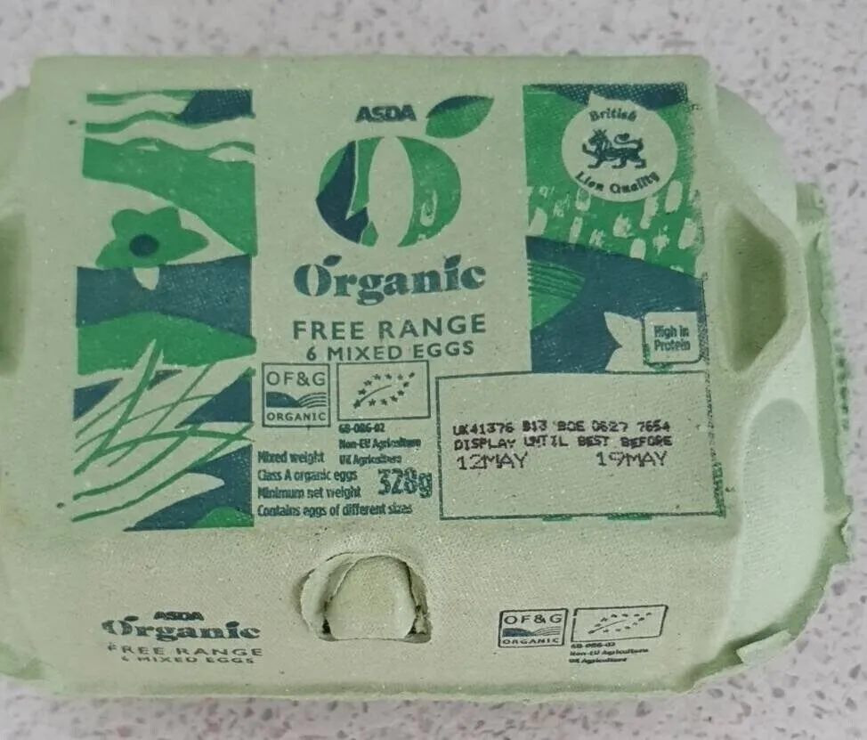 Asda Organic Free Range Eggs