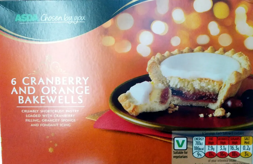 6 Cranberry and Orange Bakewells