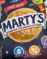 Popped chickpea crisps