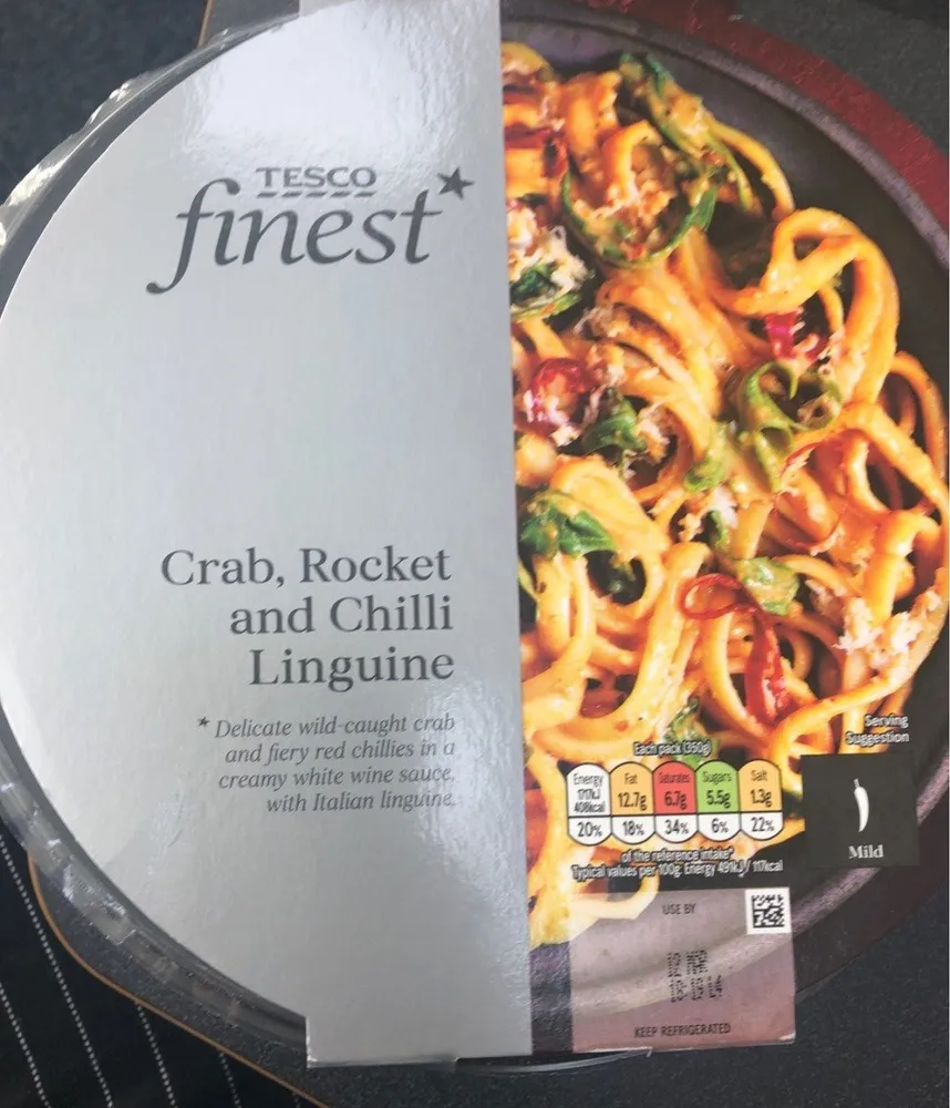 Crab, rocket and chili linguine