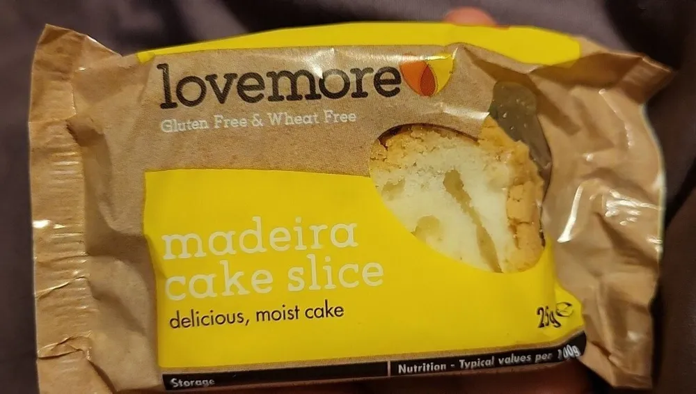 Madeira cake slice