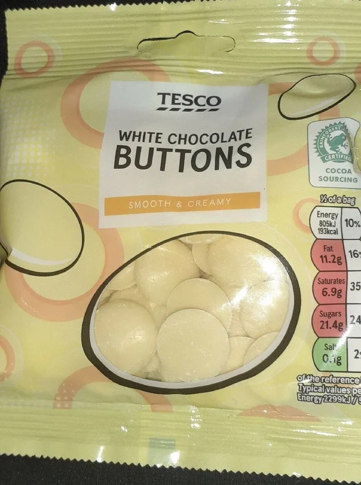 White chocolate buttons