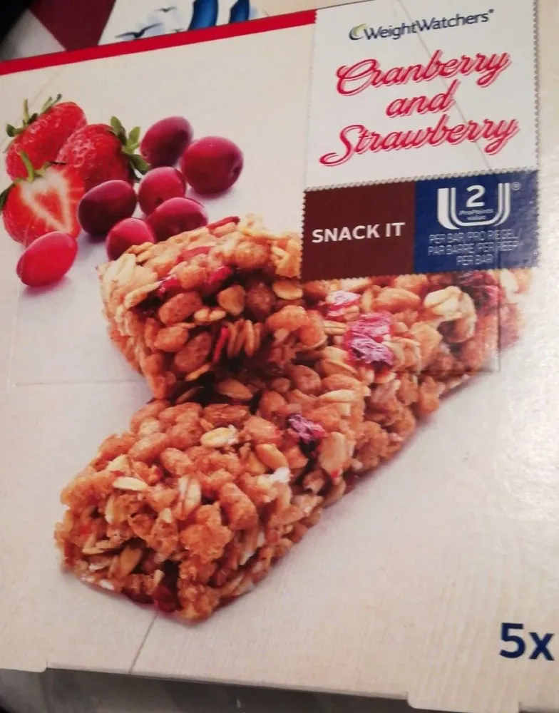 Barre de céréales aux cranberries et fraises
