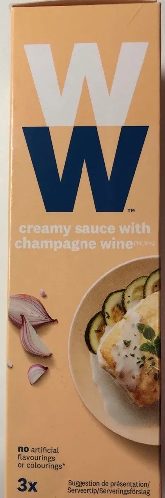 Creamy sauce with champagne