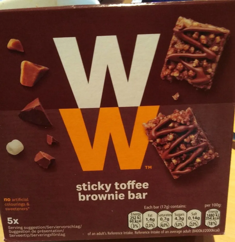 Sticky toffy brownie bar