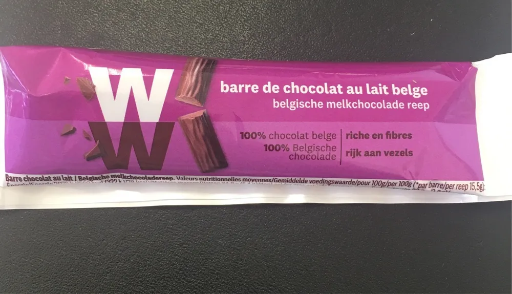 Barre de chocolat au lait belge