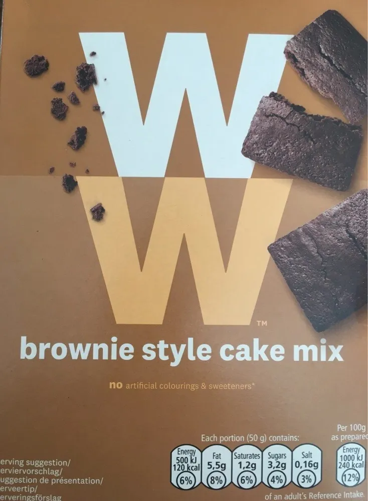 Brownie style cake mix