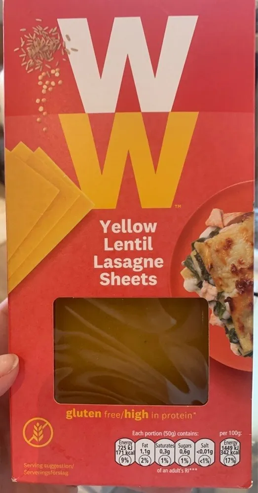 Yellow Lentil Lasagne Sheets