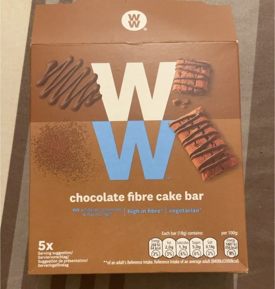 Chocolate fibre cake bar