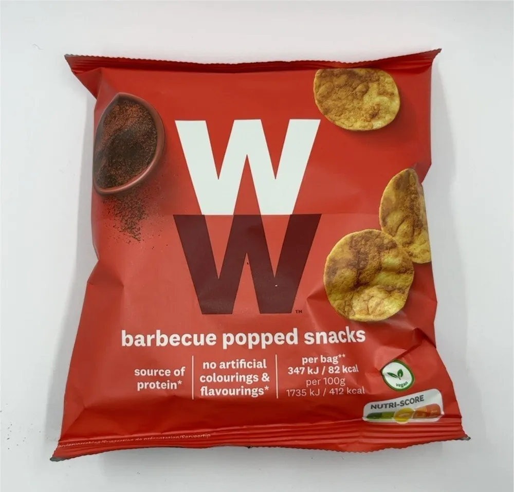 Barbecue popped snacks