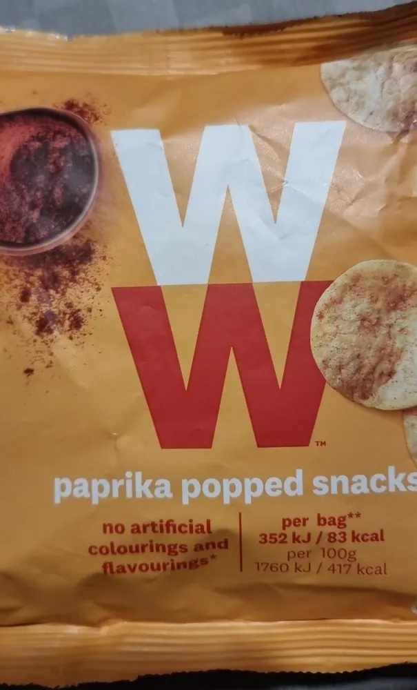 Paprika popped snack