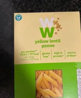 Yellow lentil penne