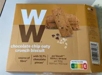Ww chocolate chip oaty crunch biscuit